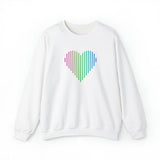 Polysexual Heart Lines Sweater: Pride Gradient Sweatshirt