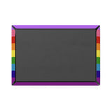 Gilbert Baker Pride Flag Magnet: Ripple Rectangle Button for Fridge