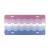 Bigender Flag Ripple Vanity License Plate: Wavey Design for Cars