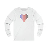 Polyamory Heart Lines Long Sleeve T-Shirt: Pride Gradient Tee