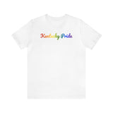 Kentucky Pride T-Shirt: Flowing Cursive Design with LGBTQ+ Gradient