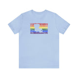 Louisiana Pride Flag Tee: Rainbow LGBTQ+ State Silhouette Distressed Shirt