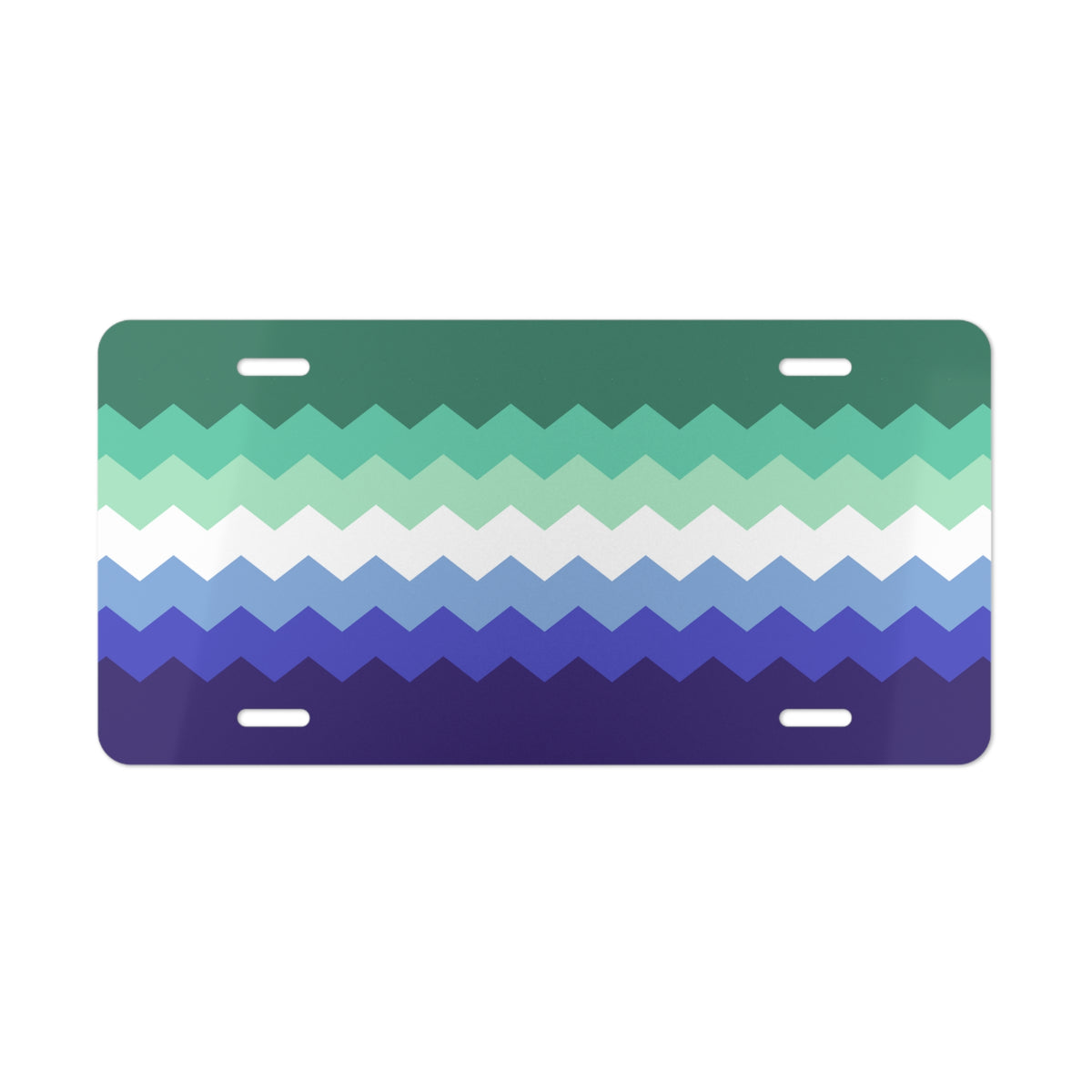 Gay Pride Flag Wavey Vanity License Plate: Sharp Design for Cars