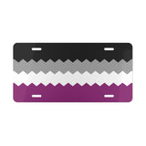 Asexual Flag Wavey Vanity License Plate: Sharp Design for Cars