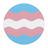 Transgender Flag Ripple Mousepad: Wavey Design for Desk