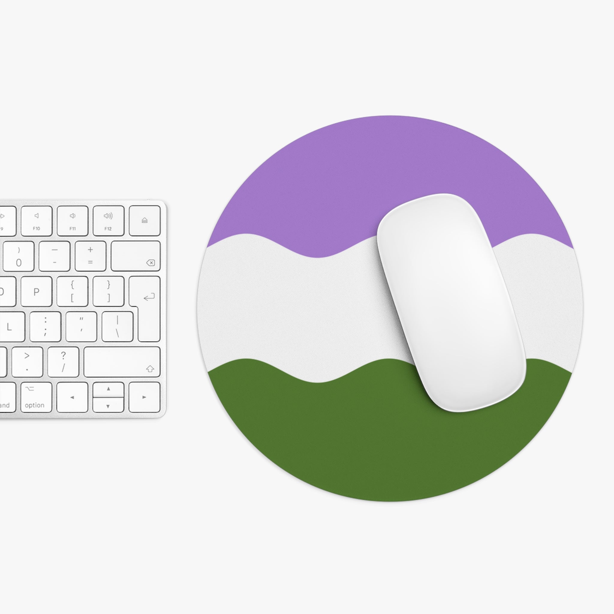 Genderqueer Flag Ripple Mousepad: Wavey Design for Desk