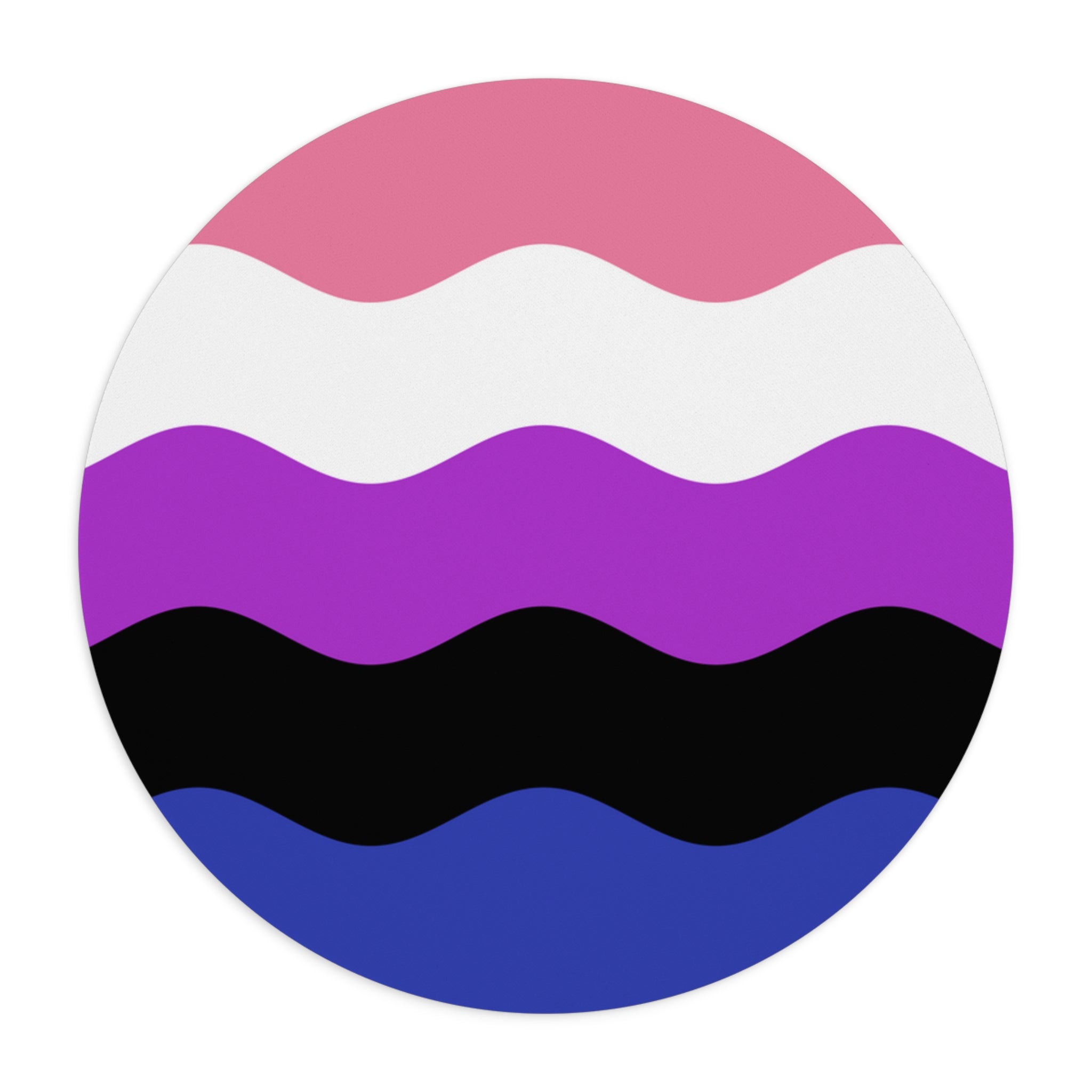 Genderfluid Flag Ripple Mousepad: Wavey Design for Desk