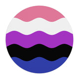 Genderfluid Flag Ripple Mousepad: Wavey Design for Desk