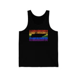 Tennessee Pride Flag Tank: Rainbow LGBTQ+ State Silhouette Distressed Tank-Top