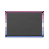 Bigender Pride Flag Magnet: Wavey Rectangle Button for Fridge