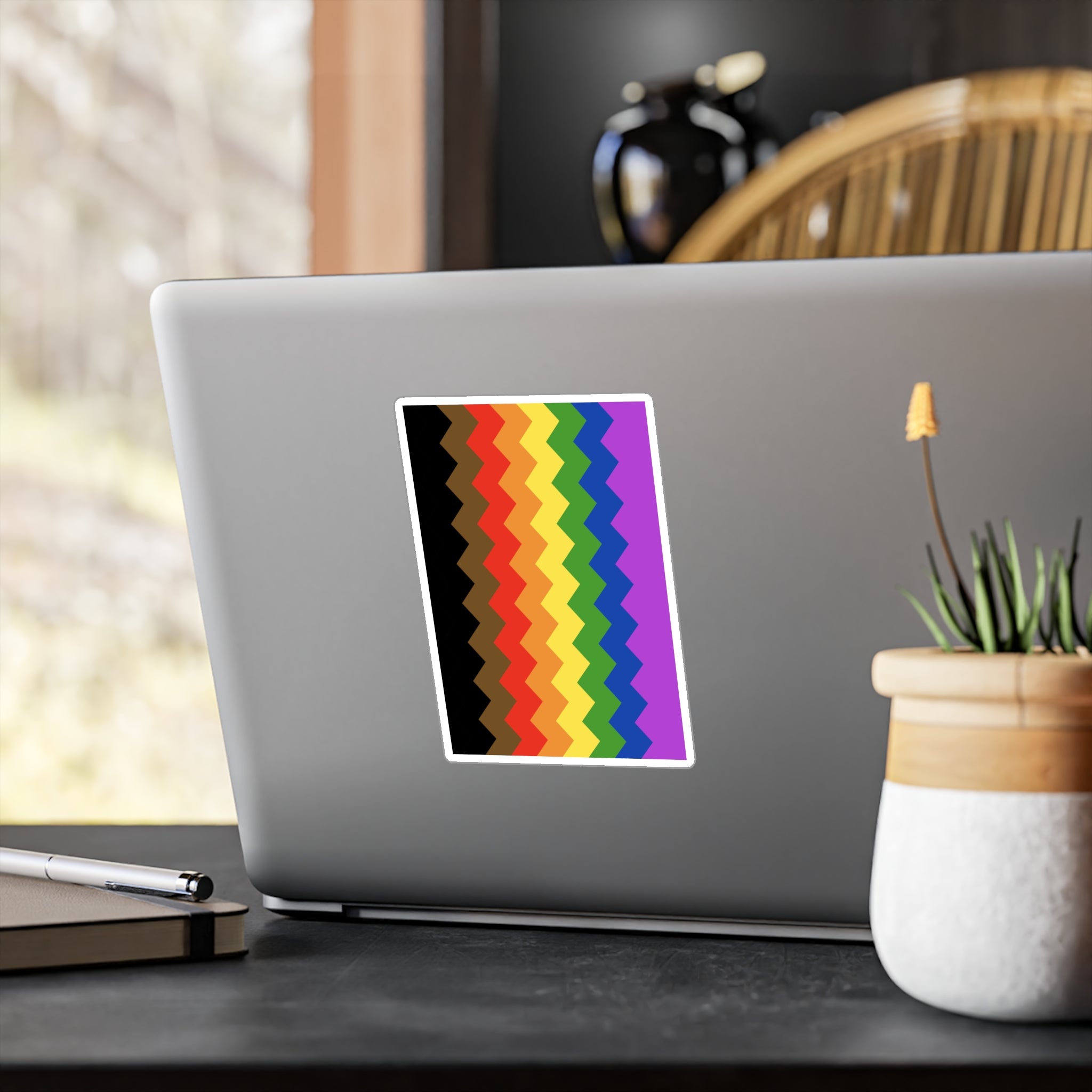 Philly Pride Flag Wavey Decal: Sharp Pride Sticker