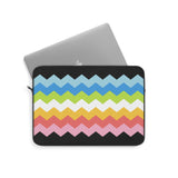 Queer Pride Flag Laptop Sleeve: Wavey Print Protective Case