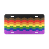 Philly Pride Flag Ripple Vanity License Plate: Wavey Design for Cars