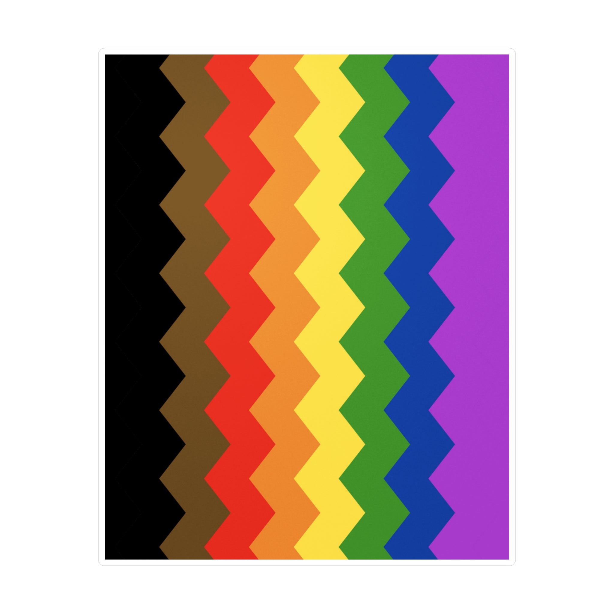 Philly Pride Flag Wavey Decal: Sharp Pride Sticker