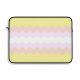 Pangender Pride Flag Laptop Sleeve: Wavey Print Protective Case