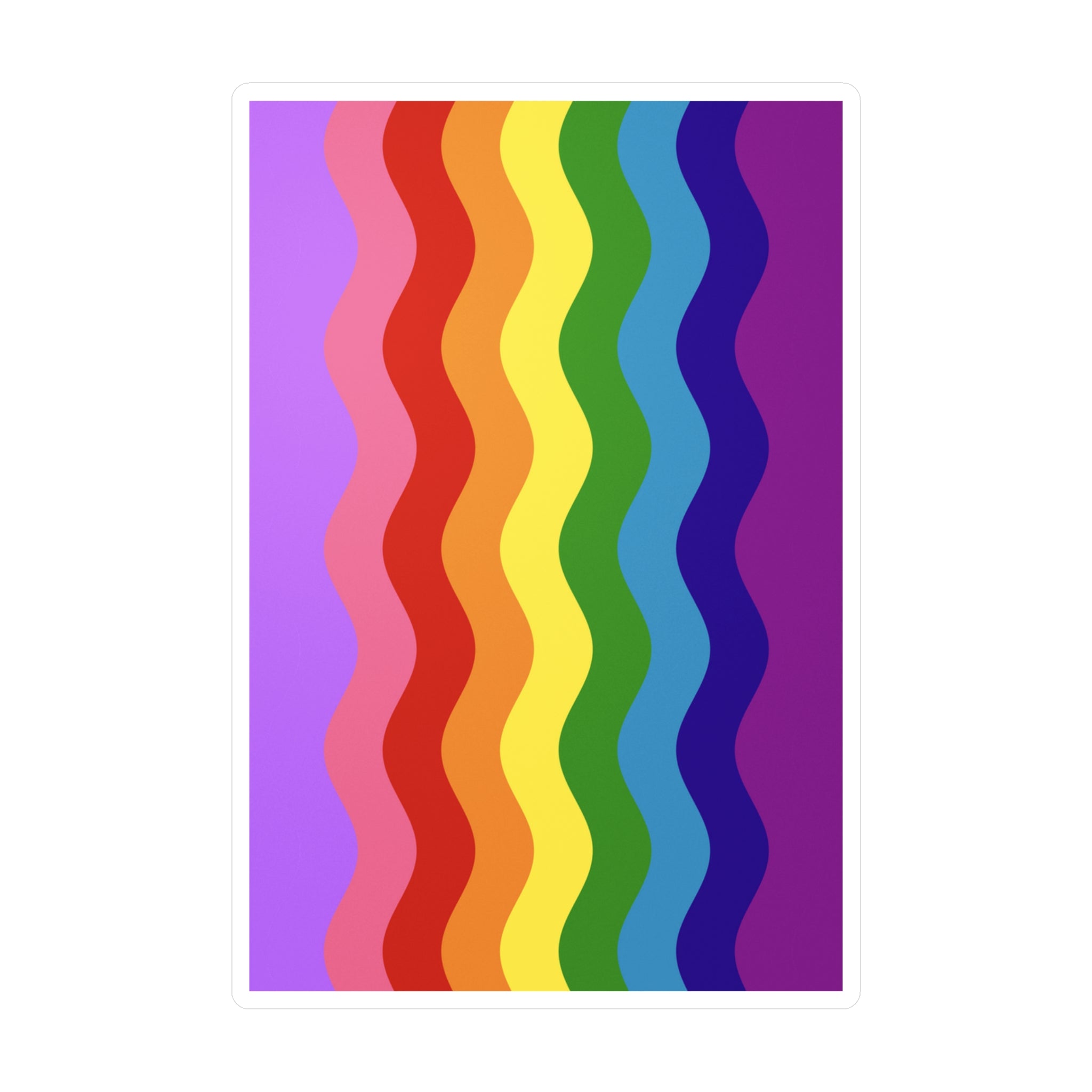 LGBTQ+ Flag Ripple Decal: Wavey Pride Sticker