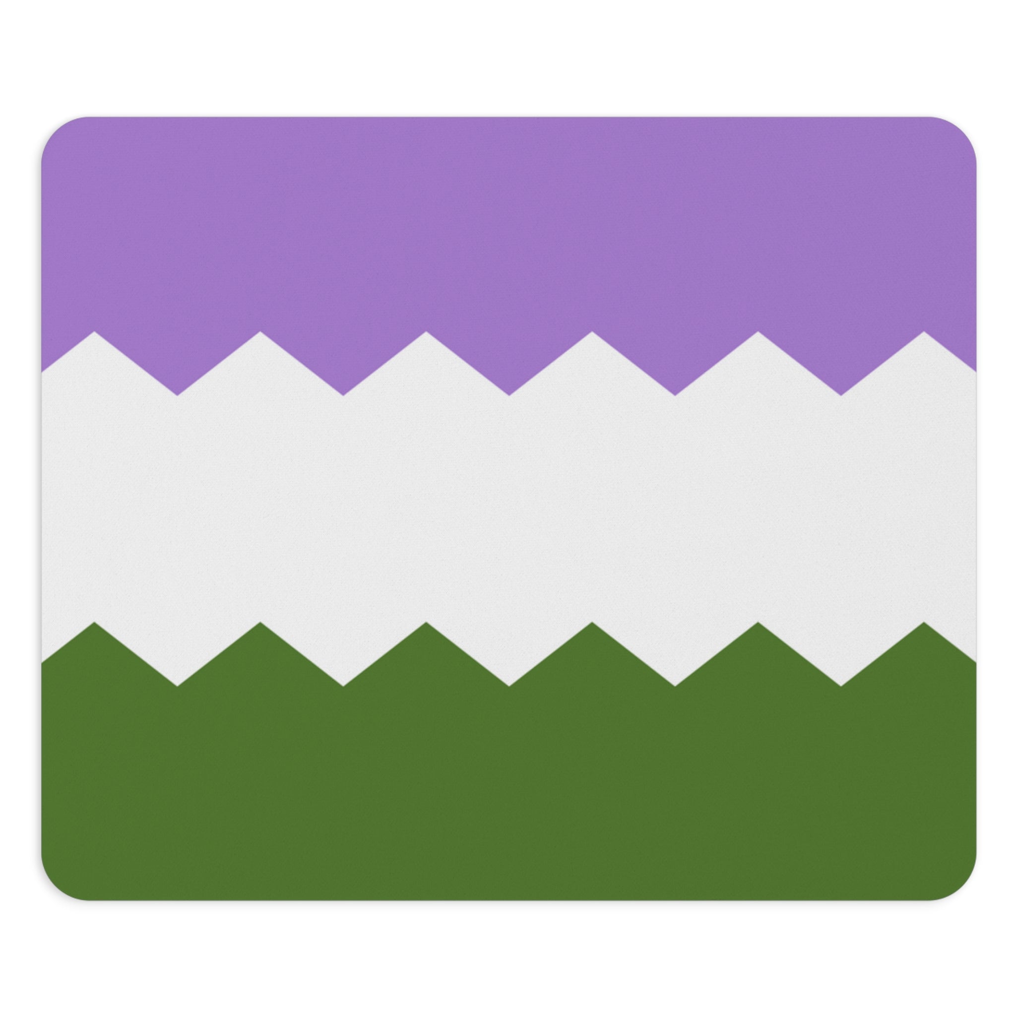 Genderqueer Flag Wavey Mousepad: Sharp Design for Desk