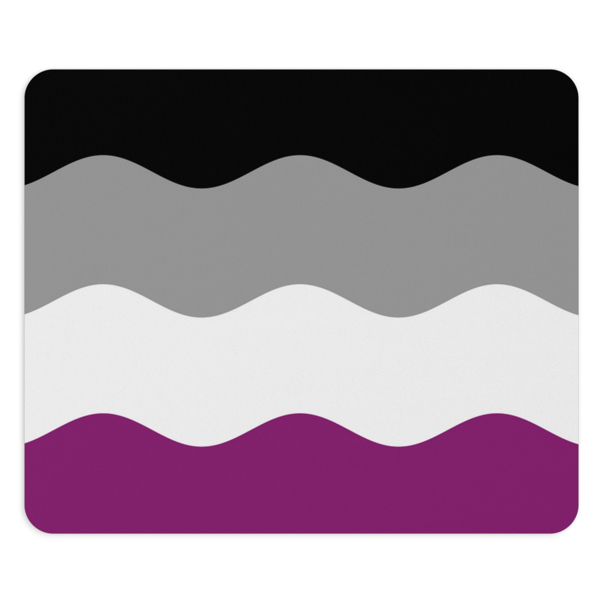 Asexual Flag Ripple Mousepad: Wavey Design for Desk