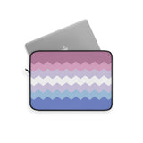 Bigender Pride Flag Laptop Sleeve: Wavey Print Protective Case