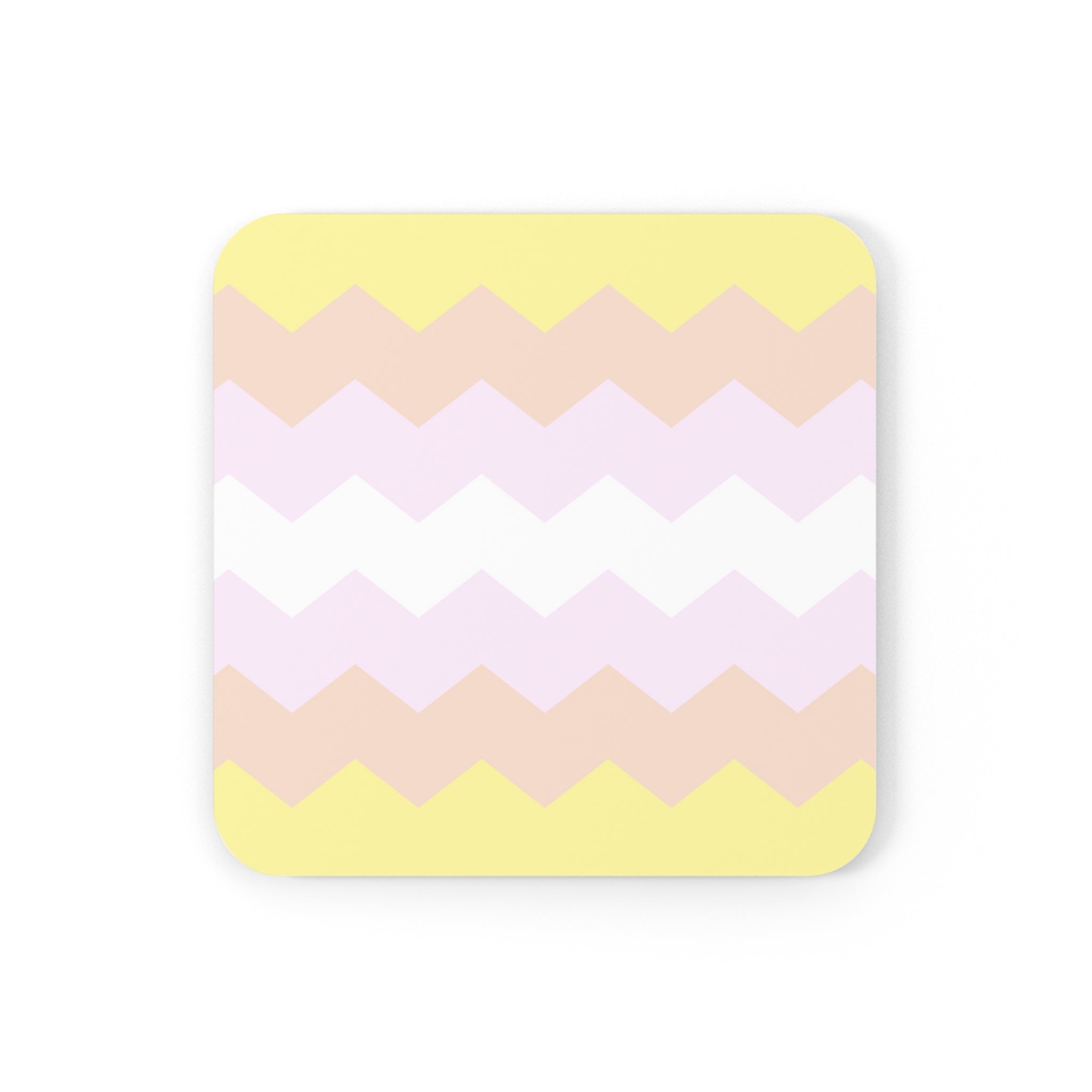 Pangender Flag Coaster Set: 4 Corkwood Wavey Drink Coasters