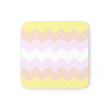 Pangender Flag Coaster Set: 4 Corkwood Wavey Drink Coasters