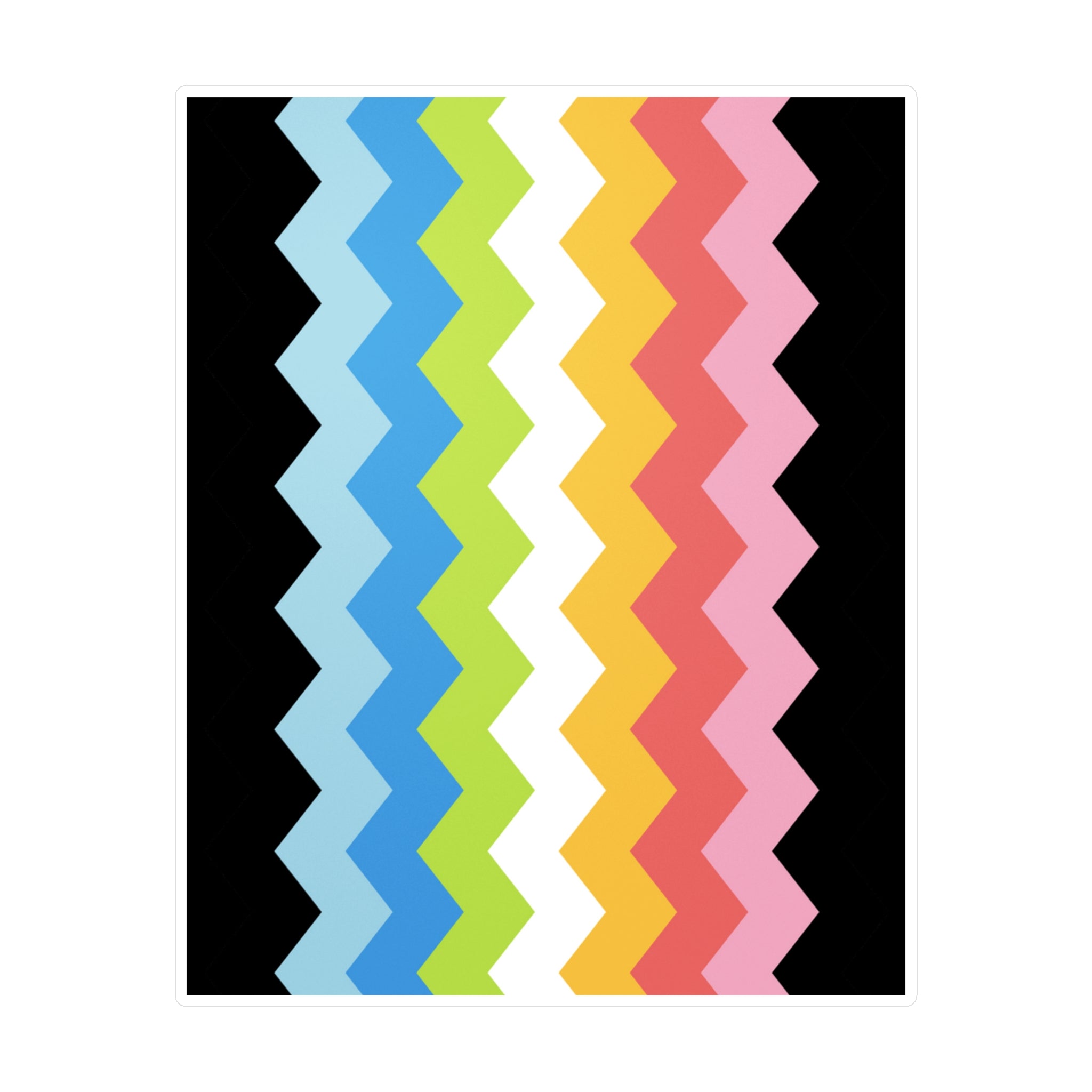 Queer Pride Flag Wavey Decal: Sharp Pride Sticker