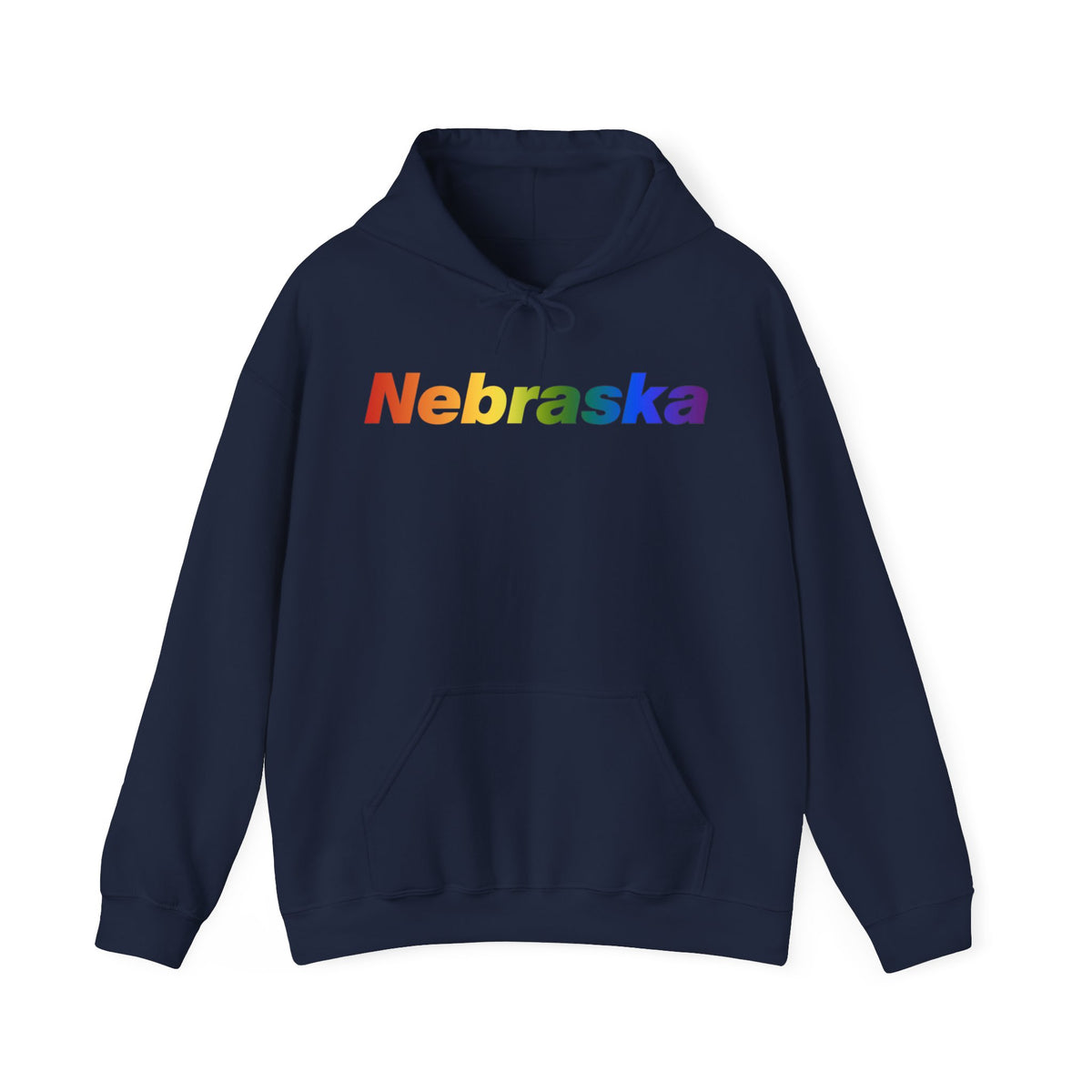 Nebraska Hoodie: Vibrant Pride Gradient Design