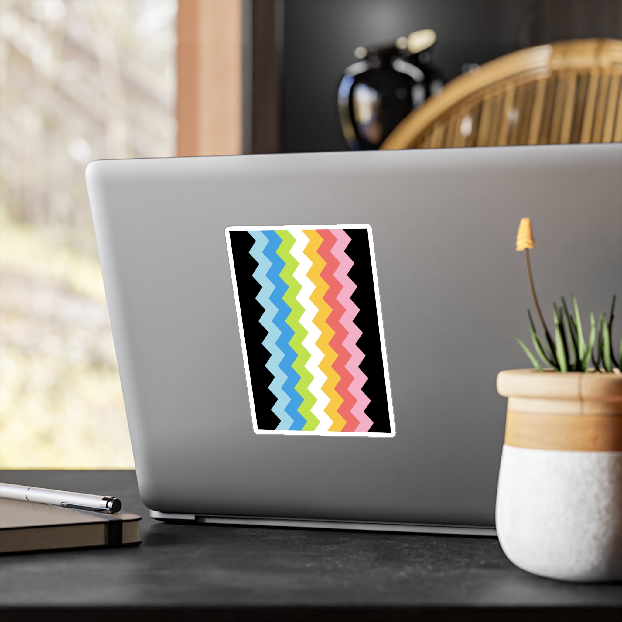 Queer Pride Flag Wavey Decal: Sharp Pride Sticker