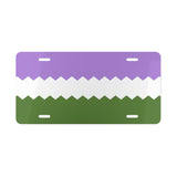 Genderqueer Flag Wavey Vanity License Plate: Sharp Design for Cars