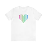 Polysexual Heart Lines T-Shirt: Pride Gradient Tee