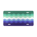 Gay Pride Flag Ripple Vanity License Plate: Wavey Design for Cars