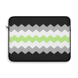 Agender Pride Flag Laptop Sleeve: Wavey Print Protective Case