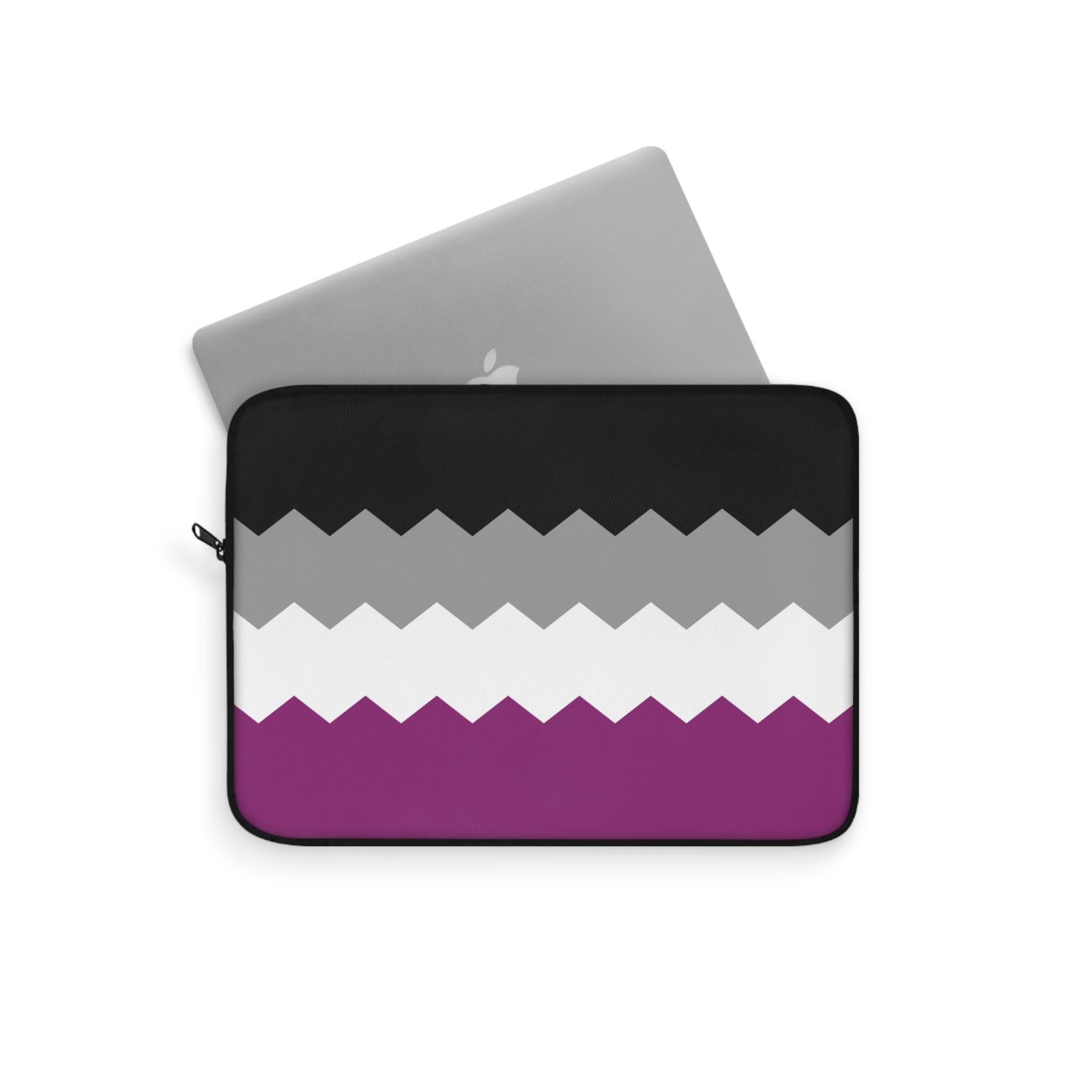 Asexual Pride Flag Laptop Sleeve: Wavey Print Protective Case