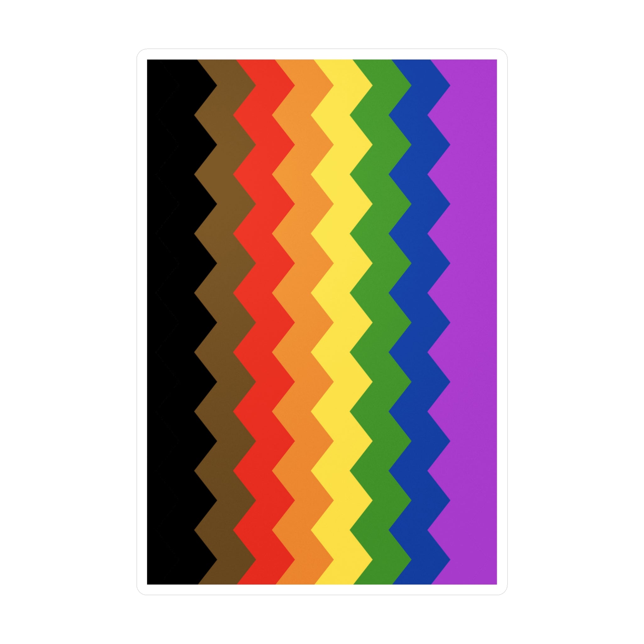 Philly Pride Flag Wavey Decal: Sharp Pride Sticker