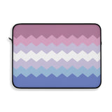 Bigender Pride Flag Laptop Sleeve: Wavey Print Protective Case