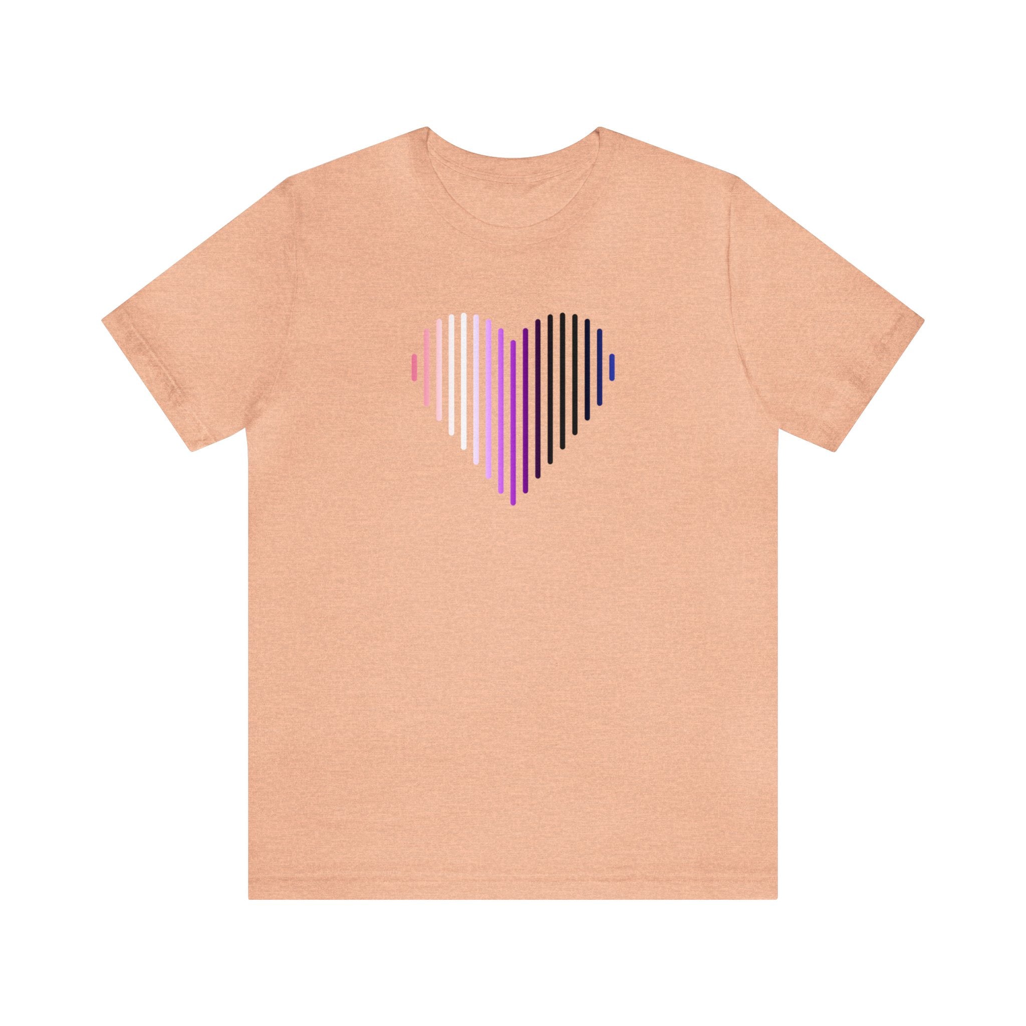 Genderfluid Heart Lines T-Shirt: Pride Gradient Tee