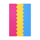 Pansexual Flag Wavey Decal: Sharp Pride Sticker