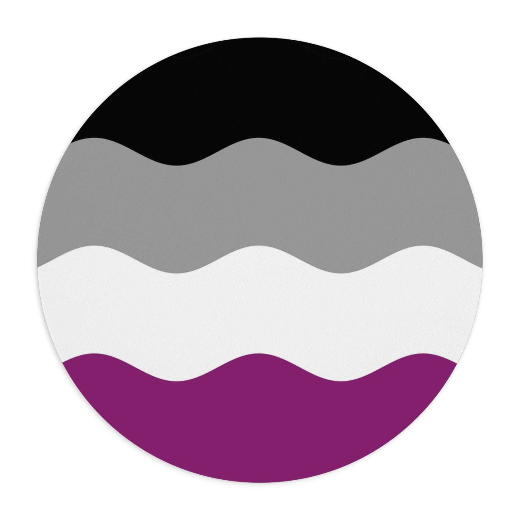 Asexual Flag Ripple Mousepad: Wavey Design for Desk