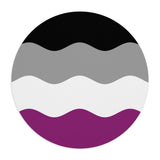 Asexual Flag Ripple Mousepad: Wavey Design for Desk