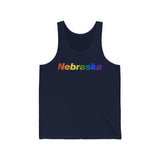 Nebraska Tank-Top: Vibrant Pride Gradient Design