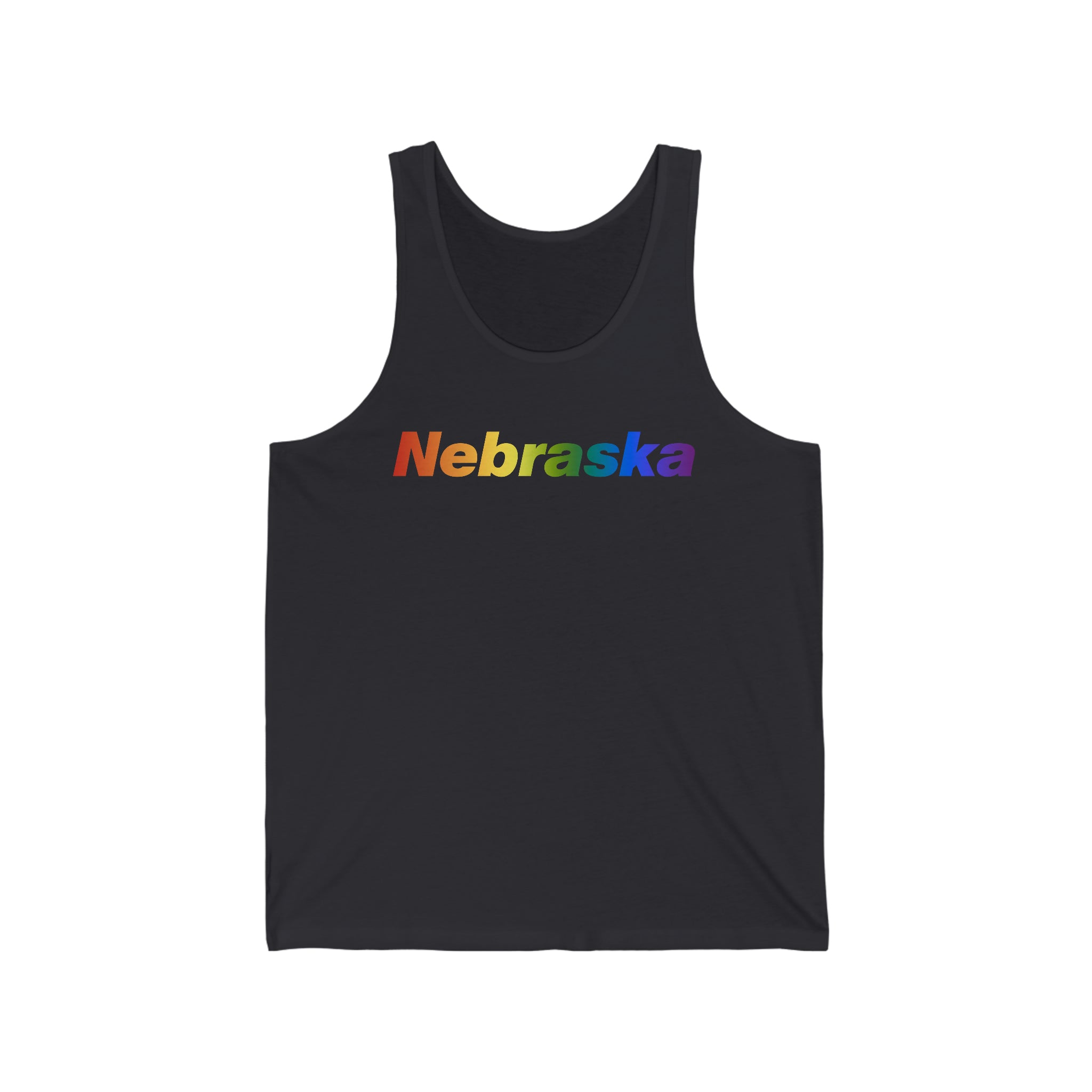 Nebraska Tank-Top: Vibrant Pride Gradient Design