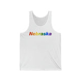 Nebraska Tank-Top: Vibrant Pride Gradient Design