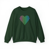 Polysexual Heart Lines Sweater: Pride Gradient Sweatshirt