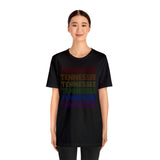 Tennessee LGBTQ+ Pride Flag, Faded Black T-Shirt