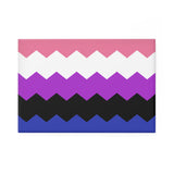 Genderfluid Pride Flag Magnet: Wavey Rectangle Button for Fridge