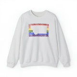 Montana Pride Flag Sweater: Rainbow LGBTQ+ State Silhouette Distressed Sweatshirt