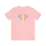 Queer Heart Lines T-Shirt: Pride Gradient Tee