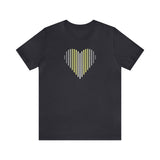 Demigender Heart Lines T-Shirt: Pride Gradient Tee