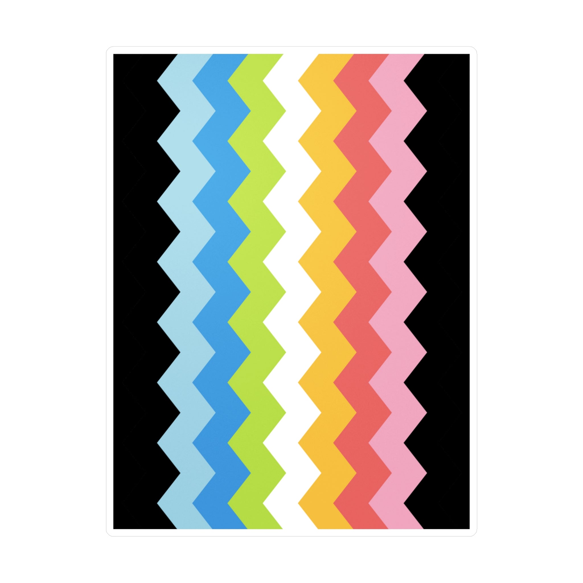 Queer Pride Flag Wavey Decal: Sharp Pride Sticker