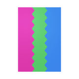 Polysexual Flag Wavey Decal: Sharp Pride Sticker